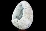 Crystal Filled Celestine (Celestite) Egg Geode #88277-1